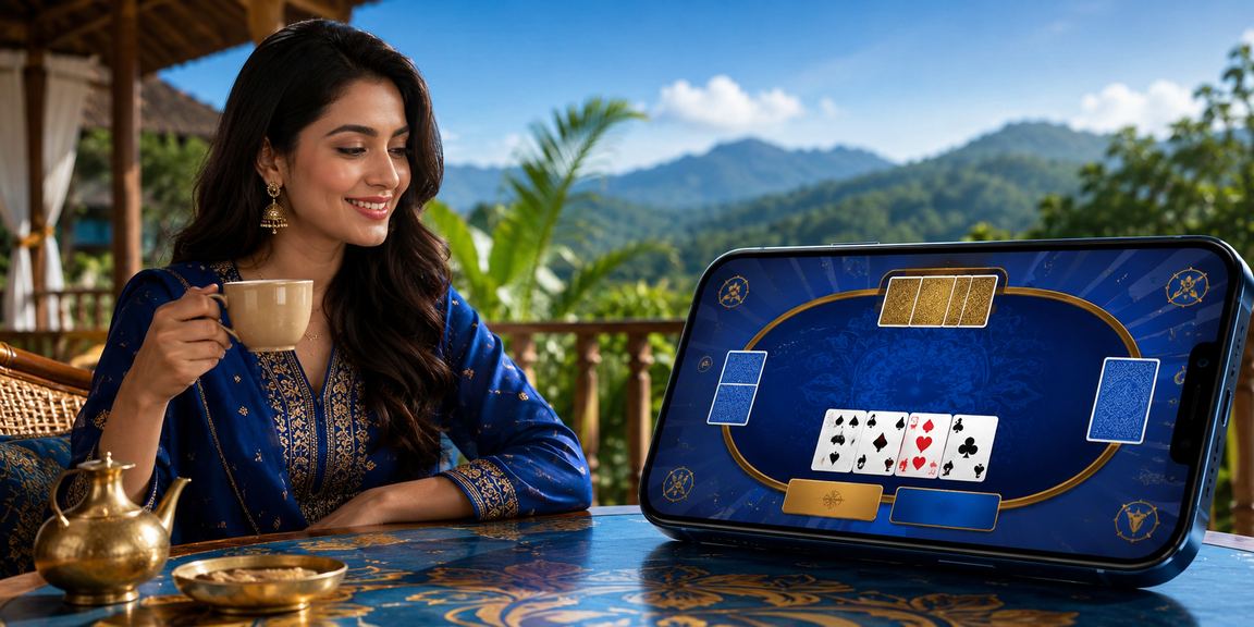 Player playing Teen Patti with a live dealer on cv9993