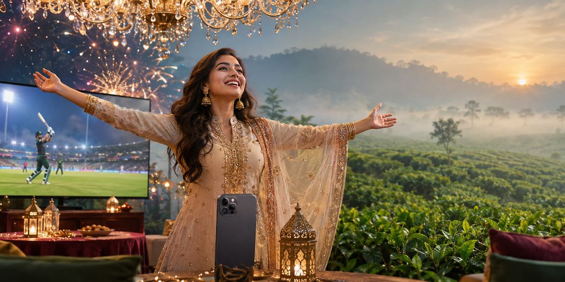 সিলেটে ঈদের উৎসবের পরিবেশে ক্রিকেট বেটিং করছেন একজন ব্যবহারকারী